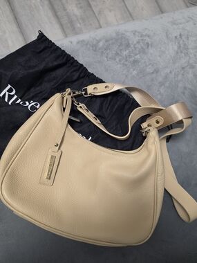 Beige Leather Shoulder Bag RUSSEL&BROMLEY